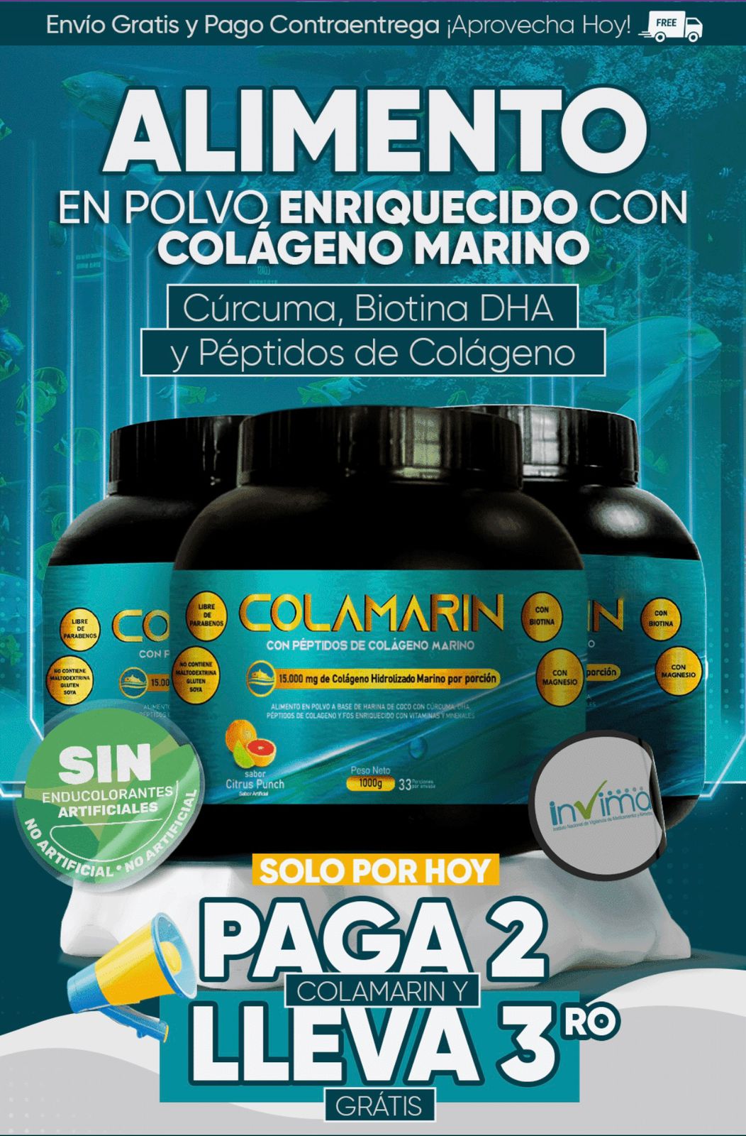 NUEVO COLÁGENO MARINO COLAMARIN© (1 Kg)